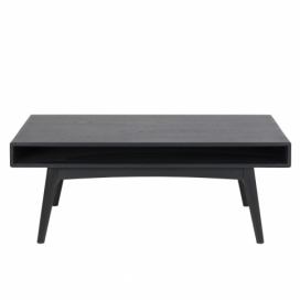 Scandi Černý dubový konferenční stolek Aiko 130 x 70 cm