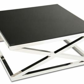 DekorStyle Konferenční stolek Saliba Silver Black