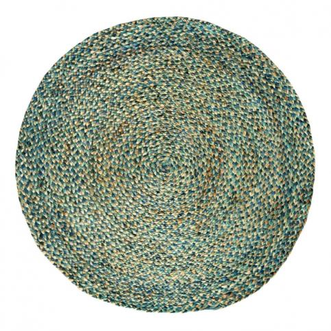 Kulatý zelený oboustranný jutový koberec Green Decore Spectrum, 150 cm - Bonami.cz