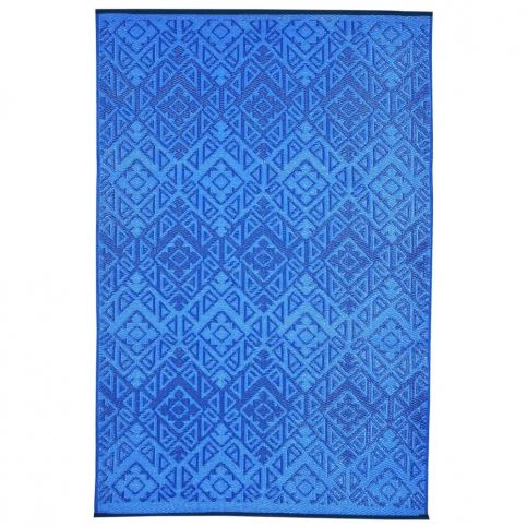 Modrý oboustranný koberec vhodný i do exteriéru Green Decore Indicus, 180 x 120 cm - Bonami.cz