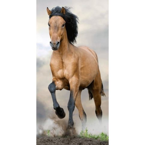 Jerry Fabrics osuška Horse brown 70x140 cm  - POVLECENI-OBCHOD.CZ