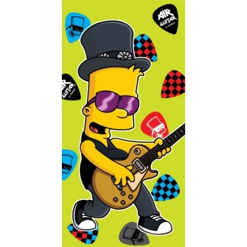 Jerry Fabrics osuška Simpsons Bart guitar 75x150 cm  - POVLECENI-OBCHOD.CZ