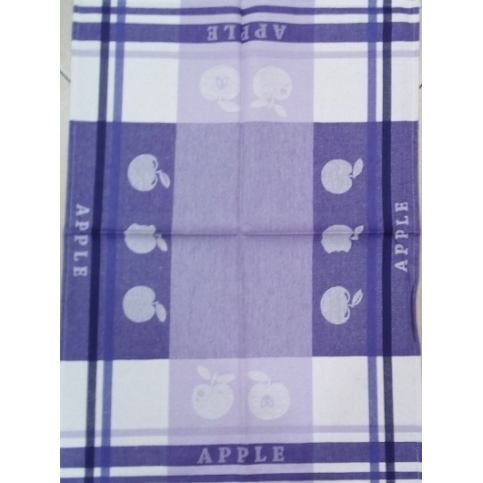 Utěrka bavlna plátnová 48 x 68 cm jablko fialové - POVLECENI-OBCHOD.CZ