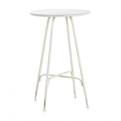 Bílý kovový barový stolek Geese Industrial Style, výška 100 cm - Bonami.cz