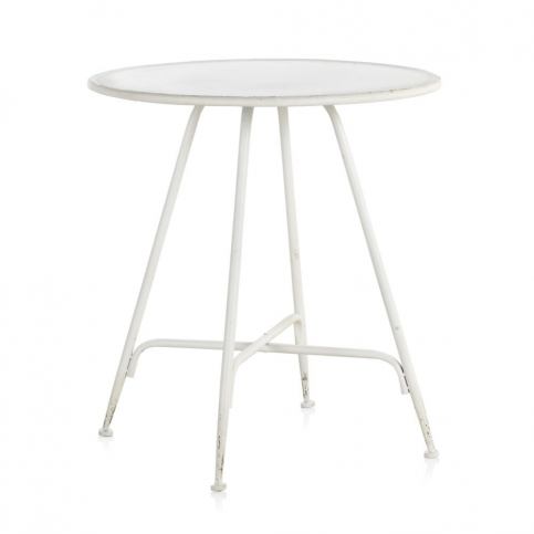 Bílý kovový barový stolek Geese Industrial Style, výška 75 cm - Bonami.cz
