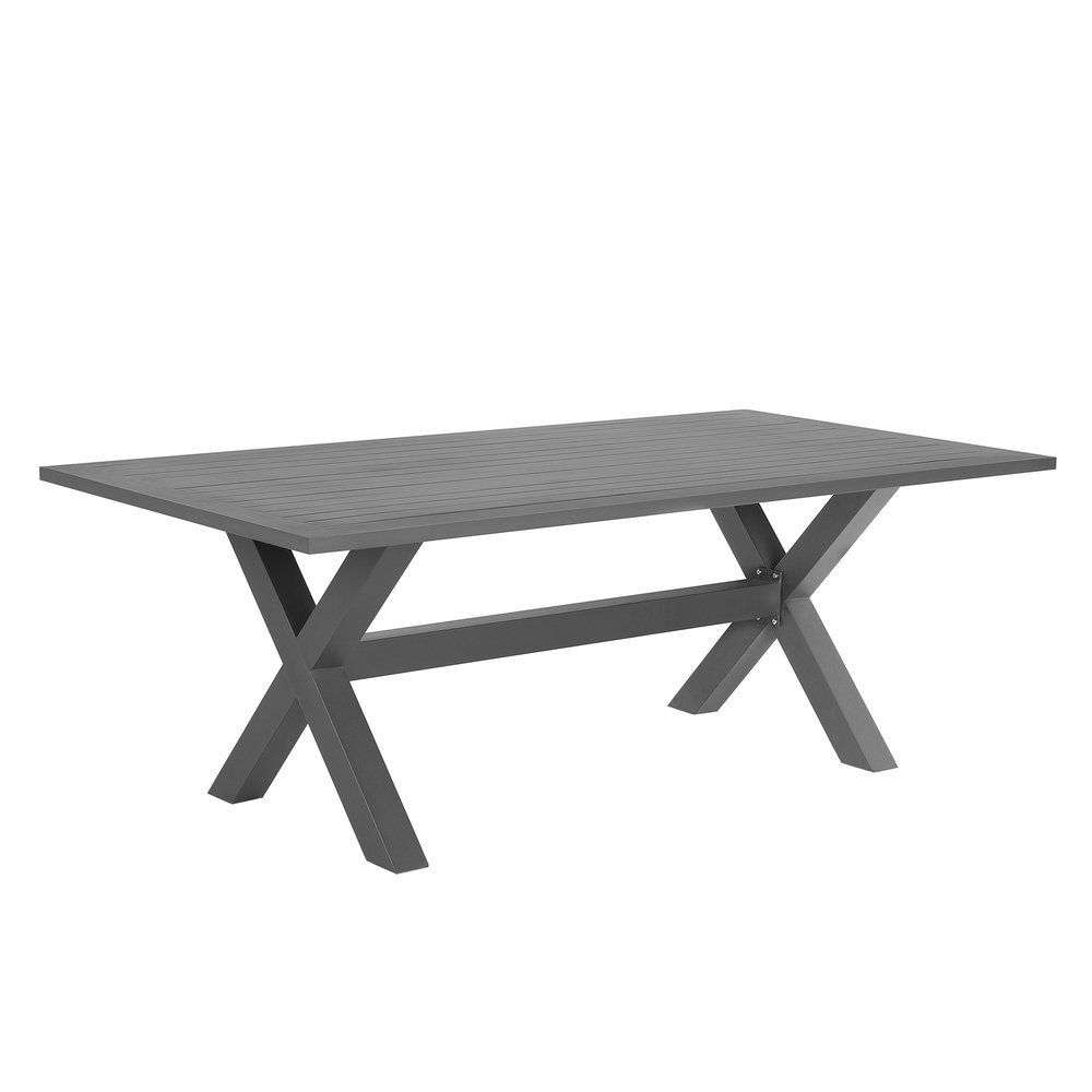 Hliníkový stůl šedý 200 x 105 cm CASCAIS - Beliani.cz