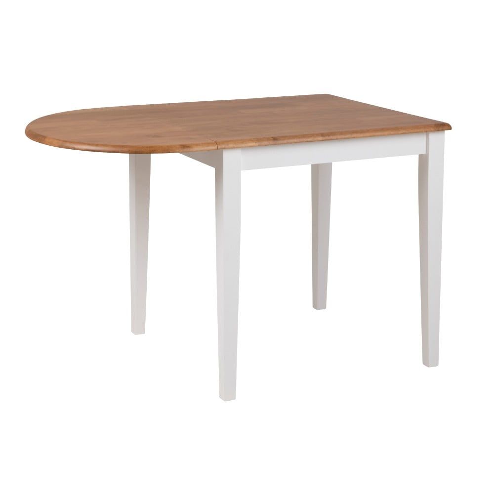 Scandi Bílý dřevěný rozkládací jídelní stůl Frisbe 115 x 75 cm - Bonami.cz