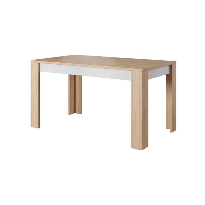 Jídelní stůl rozkládací, beton / dub jantar / bílý mat, LAGUNA 0000239398 Tempo Kondela - DEKORHOME.CZ