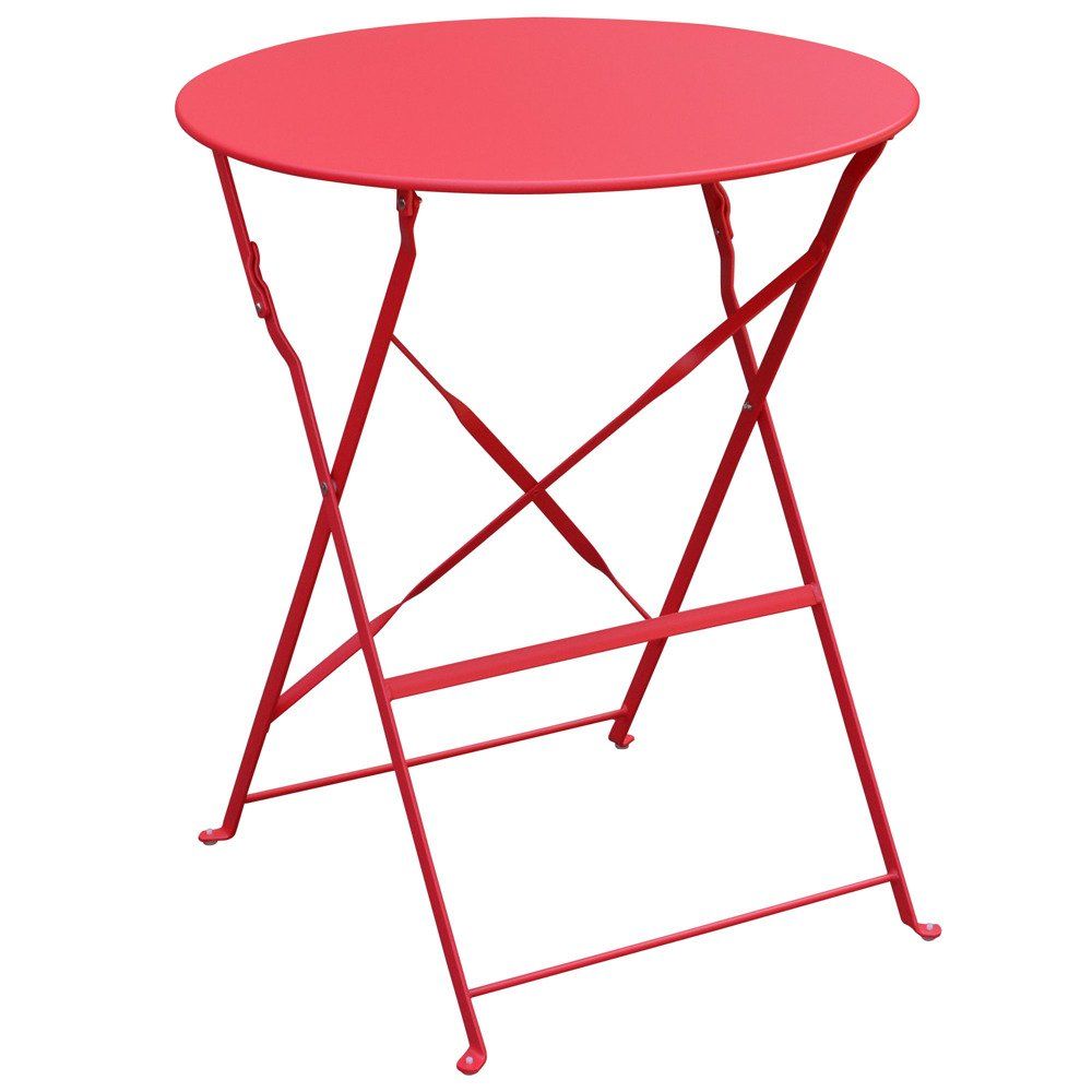 Emako Kulatý skládací červený stůl pro zahradu, 71x60 cm - EMAKO.CZ s.r.o.