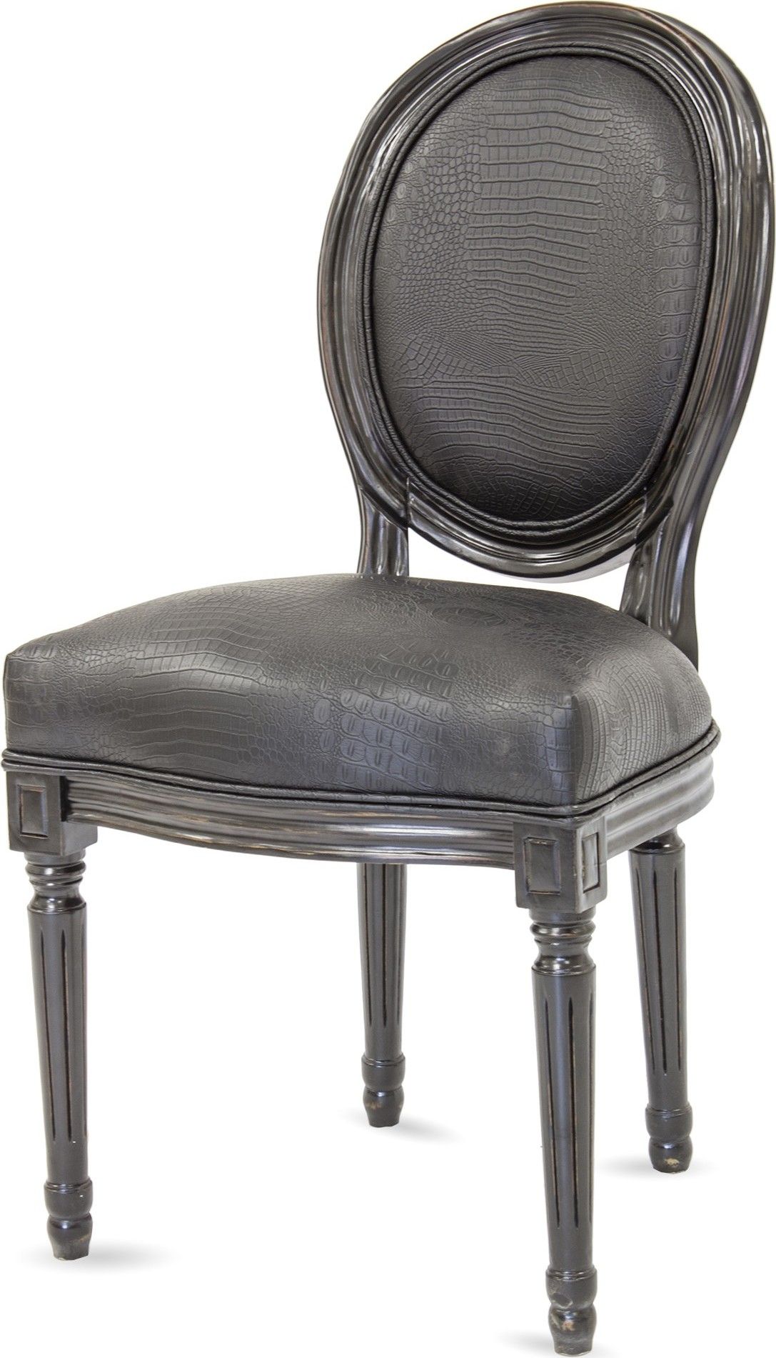 Černá židle s koženkou 55587 Mdum - M DUM.cz