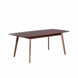 Rozkládací jídelní stůl 150/190 x 90 cm tmavé dřevo MADOX