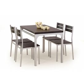 MALCOLM Komplet stůl + 4 Židle Wenge
