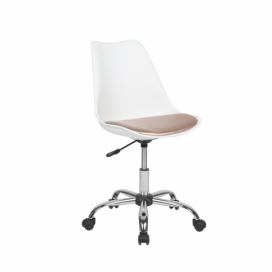 Kancelářská židle bílá/růžová DAKOTA II