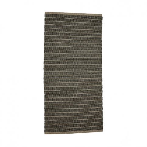 Tmavě hnědý koberec z recyklované gumy Simla Rubber, 140 x 70 cm - Bonami.cz