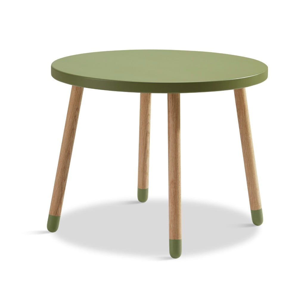 Zelený dětský stolek Flexa Dots, ø 60 cm - Bonami.cz