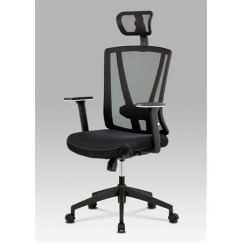 Kancelářská židle KA-H110 BK (synchronní mech., kříž plast) - Rafni