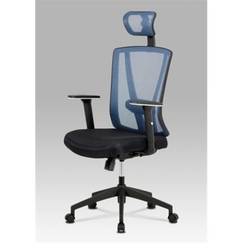 Kancelářská židle KA-H110 BLUE (synchronní mech., kříž plast) - Rafni