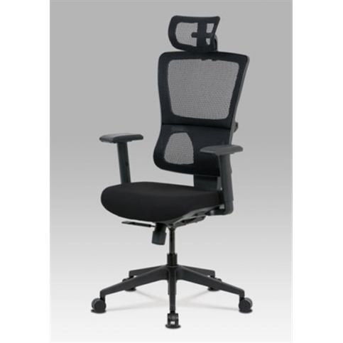 Kancelářská židle KA-M04 BK (synchronní mech., kříž plast) - Rafni
