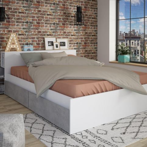 Moderní postel pro dospívající dítě Jazz - beton - Nábytek aldo - NE