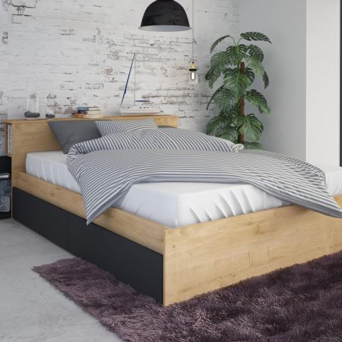 Moderní postel pro dospívající dítě Jazz - graphite - Nábytek aldo - NE