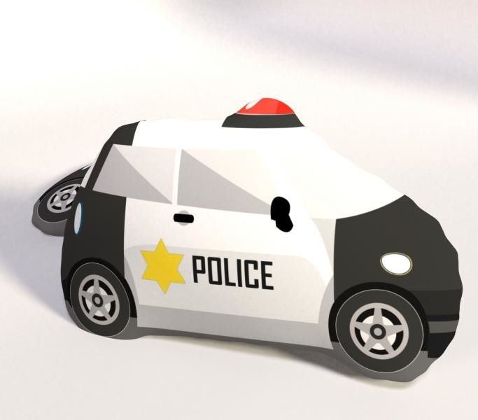 Dětský polštářek 3D auto Police  - POVLECENI-OBCHOD.CZ