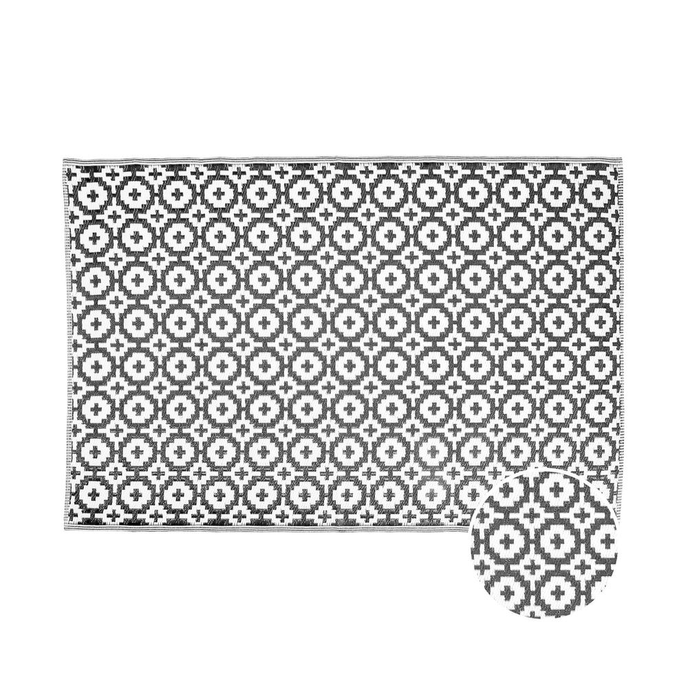 COLOUR CLASH Venkovní koberec mozaika 180 x 120 cm - černá/bílá - Butlers.cz
