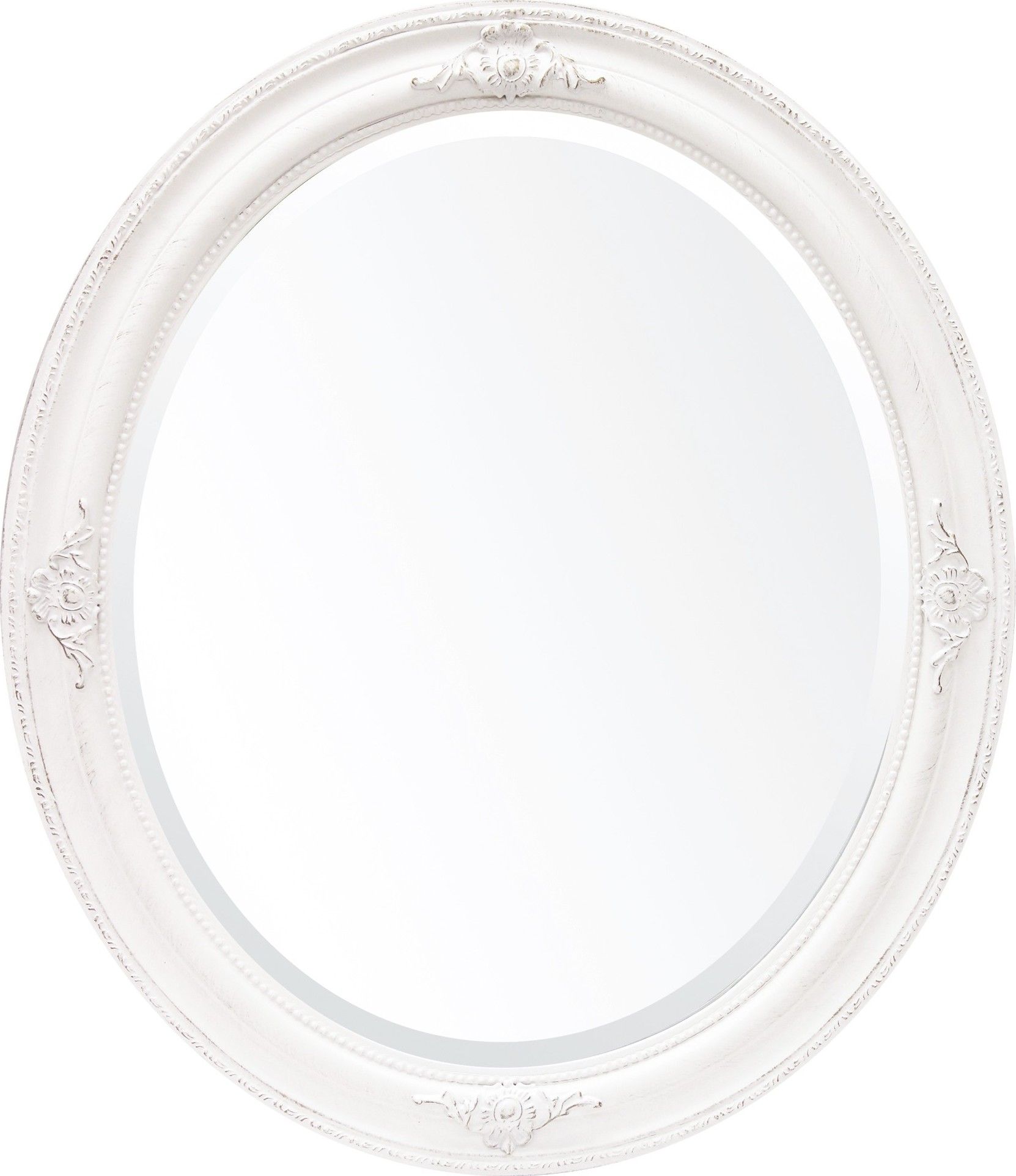 Bílé oválné zrcadlo 111043 - M DUM.cz