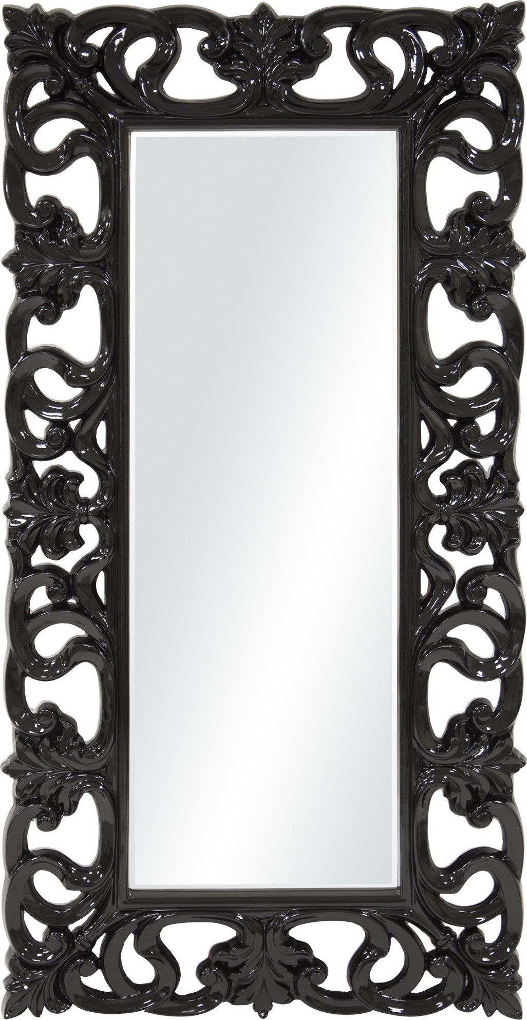 Černé zrcadlo s ornamenty 116899 Mdum - M DUM.cz
