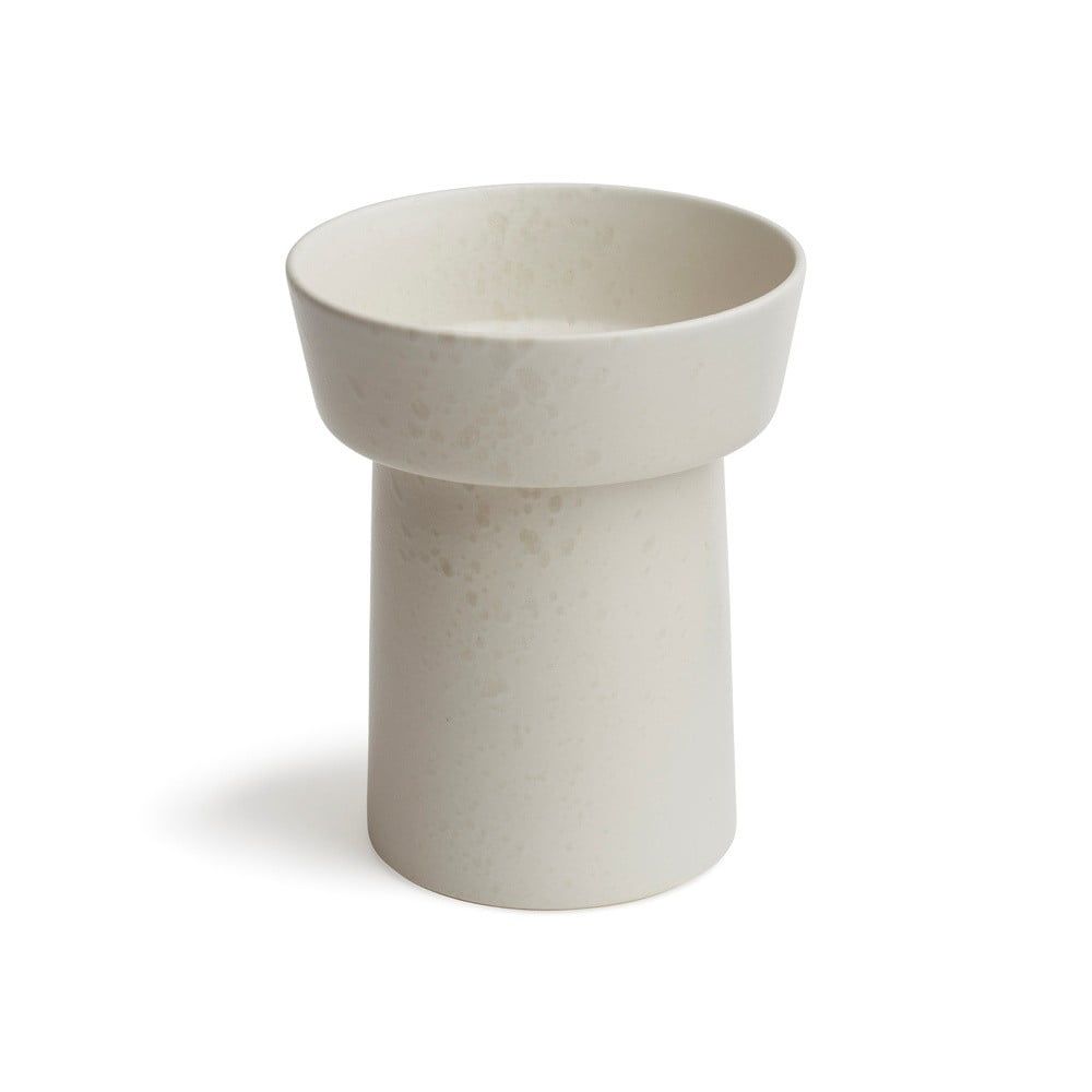 Bílá kameninová váza Kähler Design Ombria, výška 20 cm - Bonami.cz