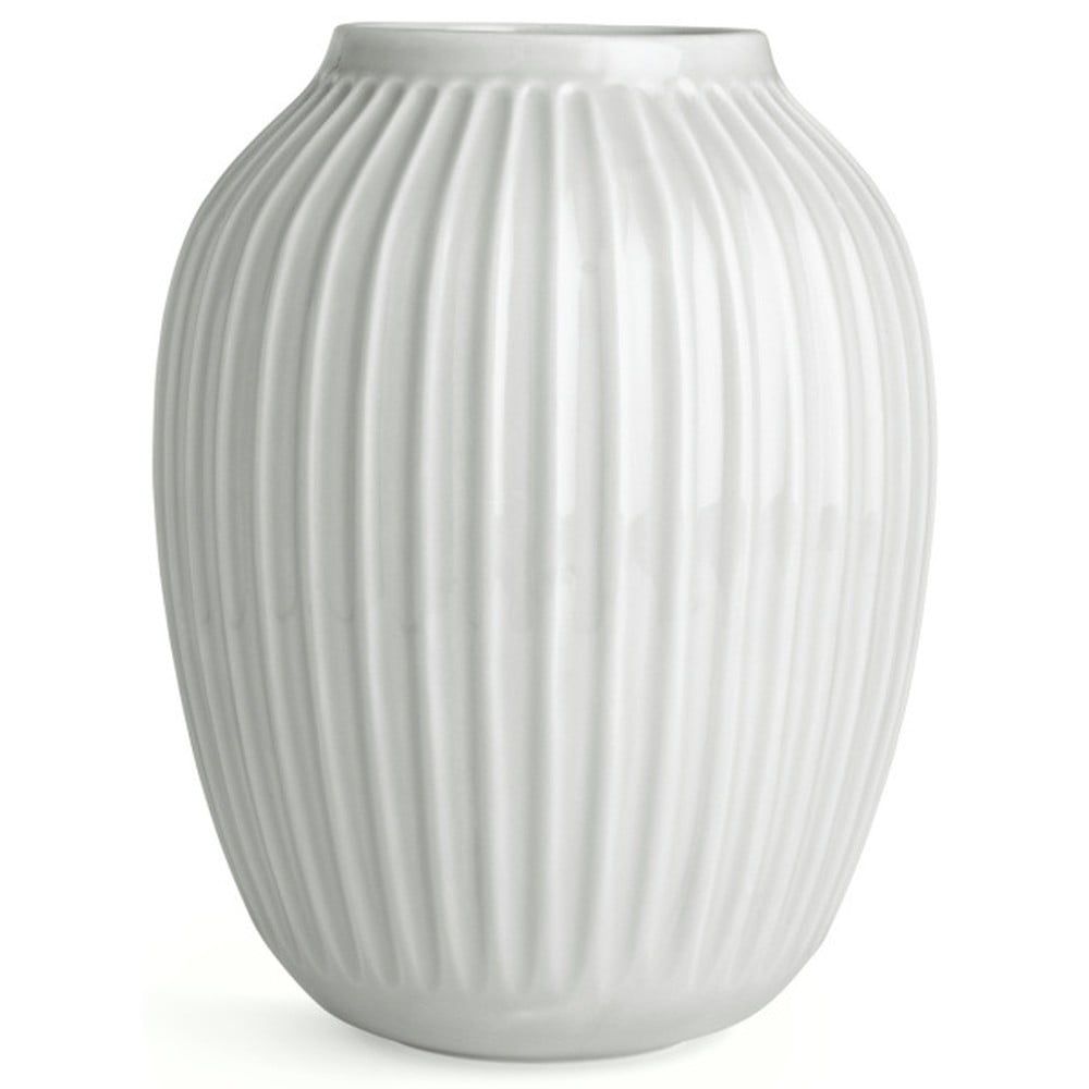 Bílá kameninová váza Kähler Design Hammershoi, ⌀ 20 cm - Bonami.cz