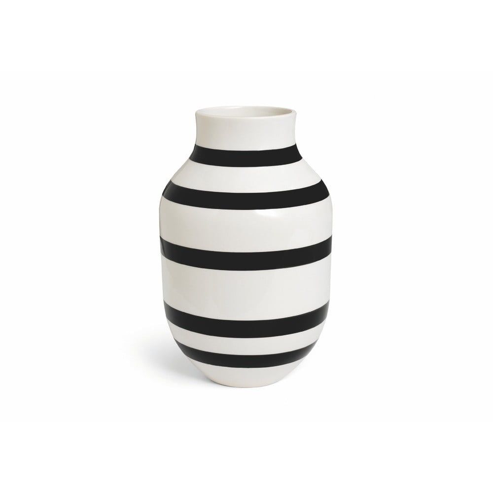 Černo-bílá kameninová váza Kähler Design Omaggio, výška 30,5 cm - Bonami.cz