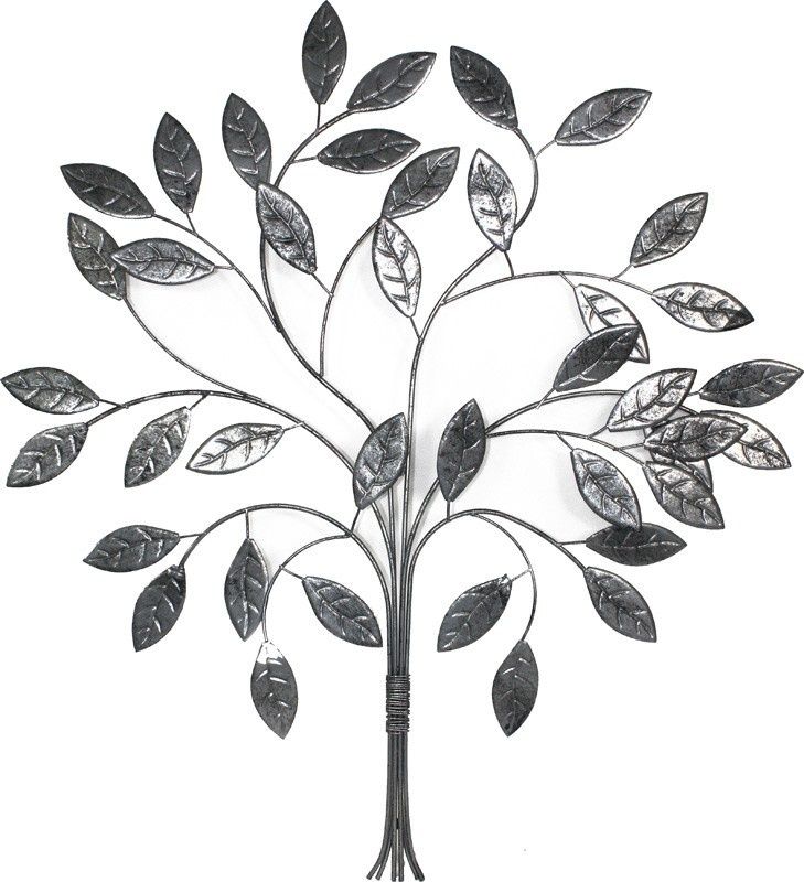 Stříbrný dekorační strom na stěnu 94014 - M DUM.cz