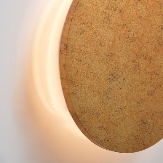 ACA DECOR Nástěnné LED svítidlo Badge Antique Brass Ø 14 cm - STERIXretro