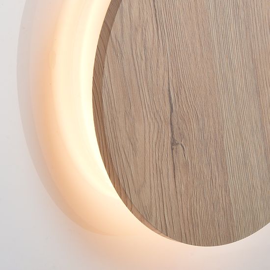 ACA DECOR Nástěnné LED svítidlo Badge Light Wood Ø 40 cm - STERIXretro