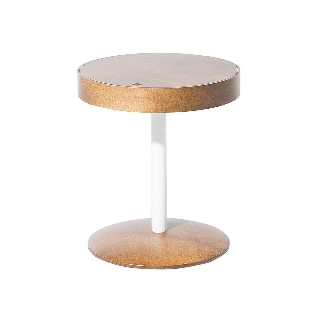 Odkládací stolek v dekoru tmavého dřeva Monobeli Starlie, ø 40 cm - Bonami.cz