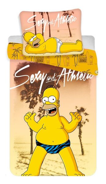 Jerry Fabrics povlečení bavlna Simpsons Homer beach 140x200+70x90 cm - POVLECENI-OBCHOD.CZ