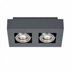 Italux IT8002S2-BK/AL stropní bodové svítidlo Casemiro 2x50W|GU10