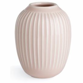 Světle růžová kameninová váza Kähler Design Hammershoi, ⌀ 8,5 cm