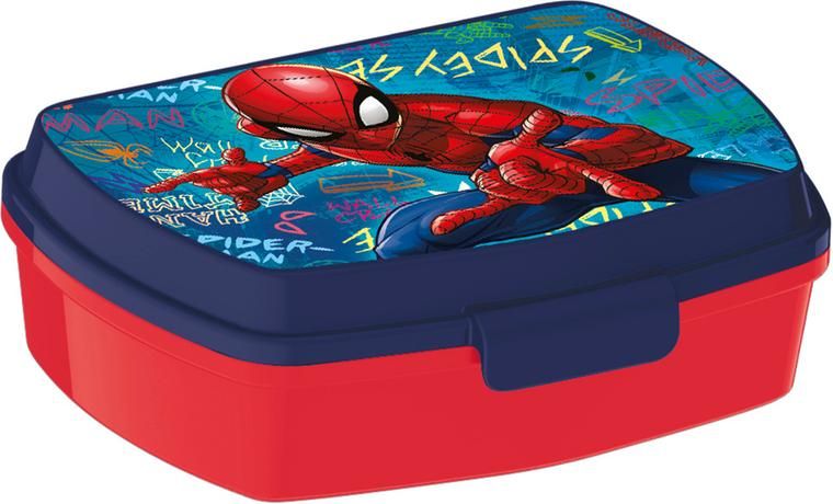 MARVEL Plastový svačinový box Spiderman 17,5x14,5x6,5cm - Kitos.cz