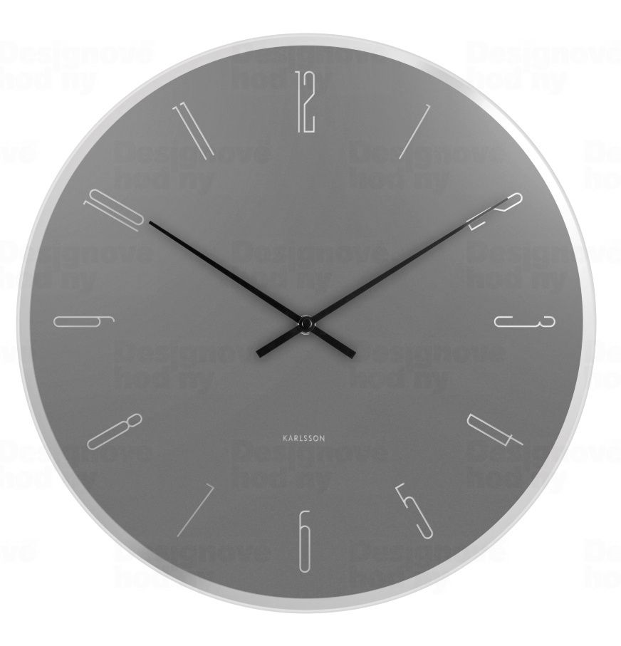 Designové nástěnné hodiny 5800GY Karlsson 40cm - FORLIVING