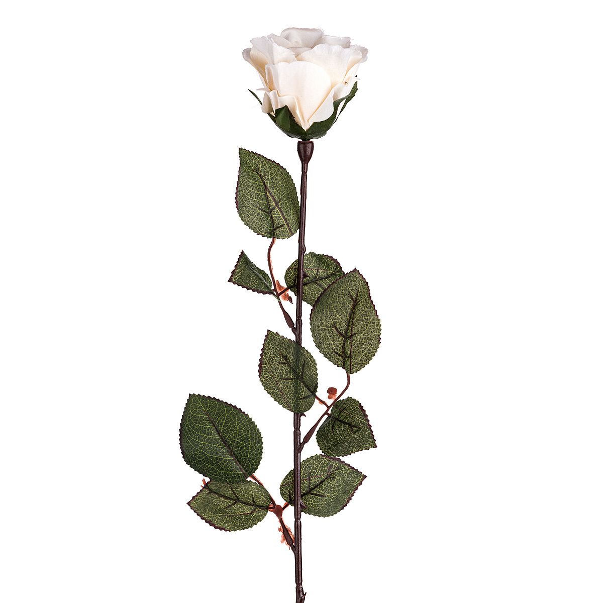 Umělá květina Růže velkokvětá 72 cm, bílá - 4home.cz