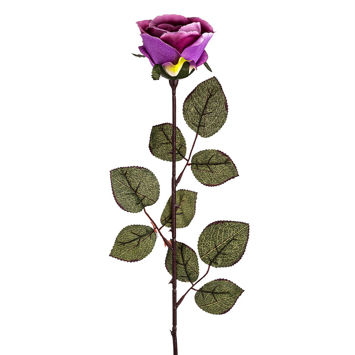 Umělá květina Růže velkokvětá 72 cm, fialová - 4home.cz