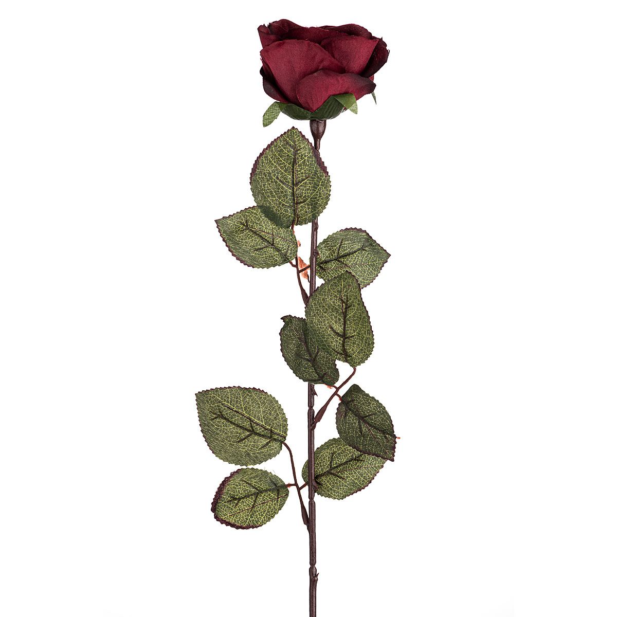 Umělá květina Růže velkokvětá 72 cm, vínová - 4home.cz