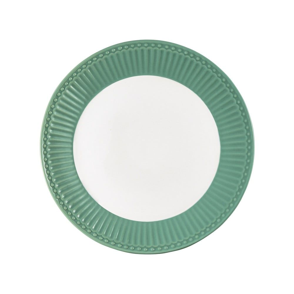 Keramický talíř s tmavě zeleným okrajem Green Gate Alice, ø 23 cm - Bonami.cz