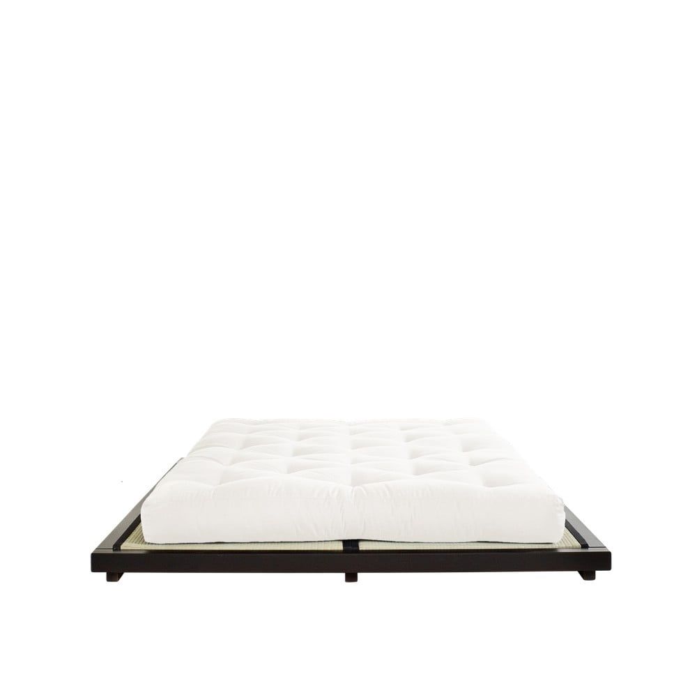 Dvoulůžková postel z borovicového dřeva s matrací Karup Design Dock Comfort Mat Black/Natural, 180 x 200 cm - Bonami.cz