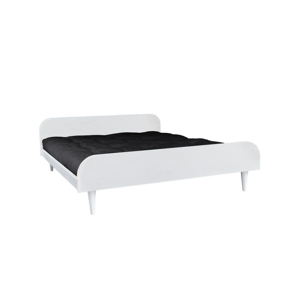 Dvoulůžková postel z borovicového dřeva s matrací Karup Design Twist Double Latex White/Black, 180 x 200 cm - Bonami.cz