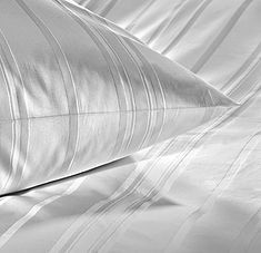 Hotelové povlečení atlas grádl bílé - střídavý proužek česaná bavlna - Výprodej Povlečení