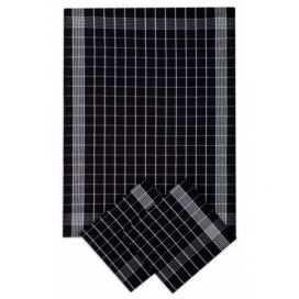 Svitap Utěrka Pozitiv Egyptská bavlna černá/bílá 50x70 cm 3 ks 