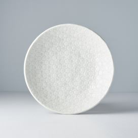 Bílý keramický hluboký talíř MIJ Star, ø 24 cm