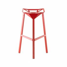 Červená barová židle Magis Officina, výška 74 cm